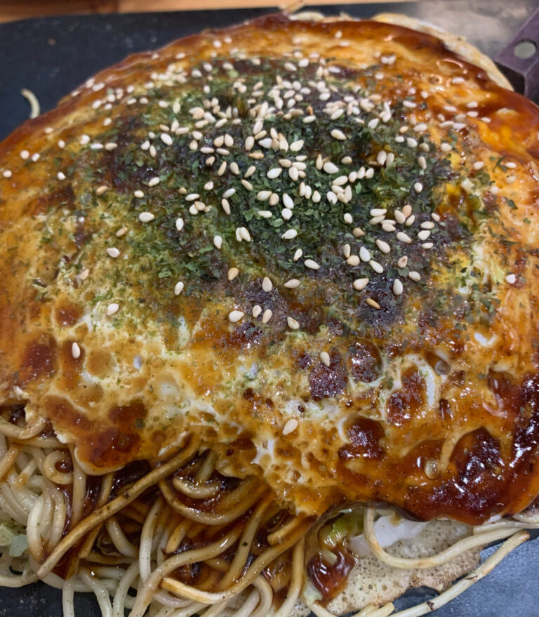 近所で食べたお好み焼きが美味しかった